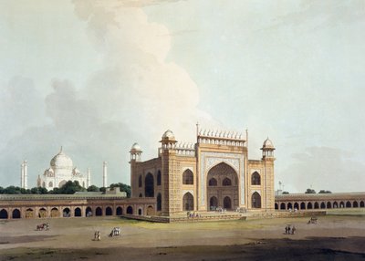Das Taj Mahal in Agra, aus 